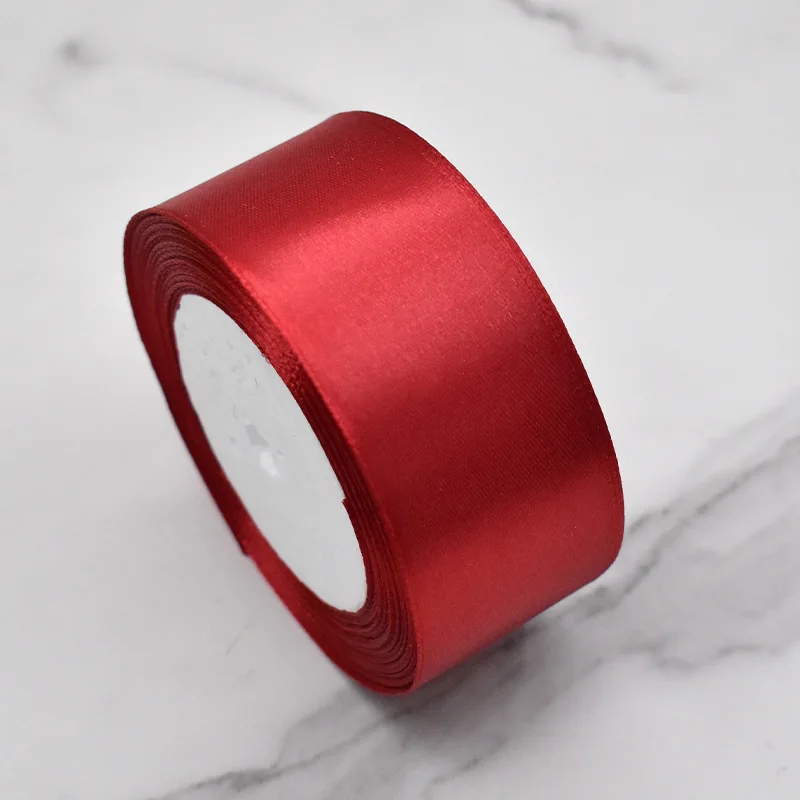 Cloududa 4cm Satin Ribbon Wedding Diy Rose Flower Ribbon Cake Flower Gift Wrapping Ribbon Width 3.8-4cm, Length 22.8m