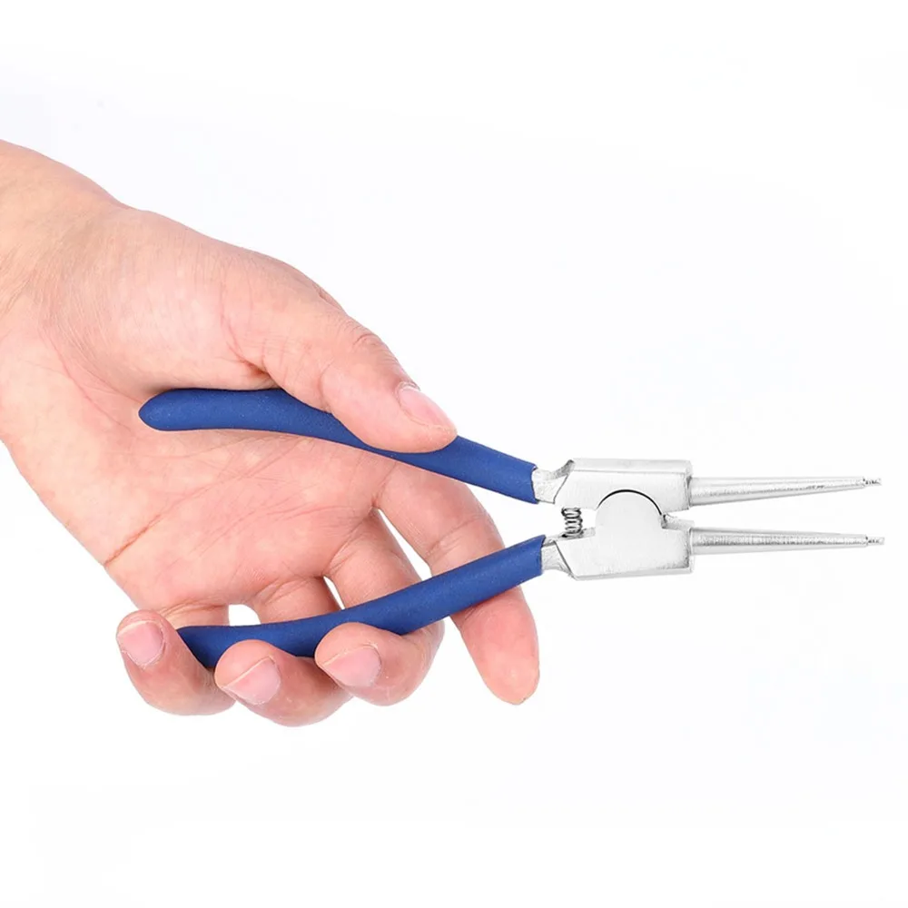 4pcs 7 Inch Snap Ring Pliers Bent Jaw Straight Jaw Circlip Pliers Dip Coated Handles C Clip Pliers Retaining Application view 3