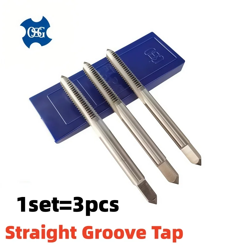 1 set=3pcs Japan OSG Straight Groove Tap M2M3M5M6M8M10M12-M20 British 1/8W 1/4 5/16 3/8 4-40UNC