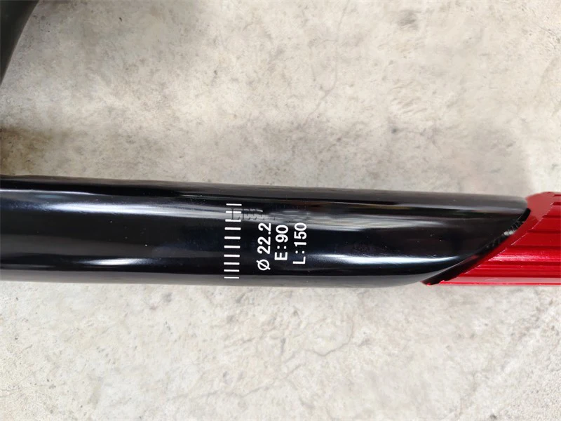 Rohrdurchmesser 31,8 mm/22,2 mm Fixed Gear Fahrrad Schwanenhals Vorbauten Single Speed Fahrrad Aluminiumlegierung Schwarz Silber Vorbaellänge 150 mm – Detail 7