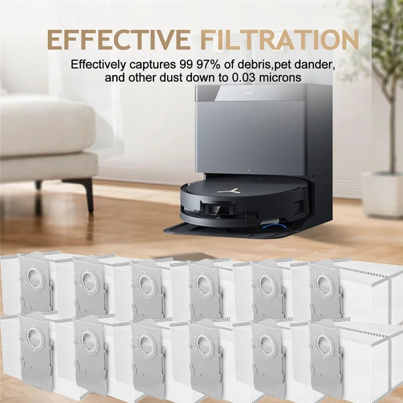 أكياس الغبار Forecovacs DEEBOT T50 Series، T50 PRO/T50 MAX/X8 PRO أكياس المكنسة الكهربائية Omni Replacementa83x