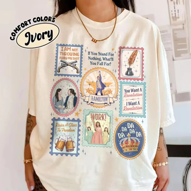 Camiseta con estampado del musical Hamilton, camiseta con gráfico de Alexander Hamilton, camiseta con cita de las hermanas Schuyler, regalo para fanáticos del musical de Broadway