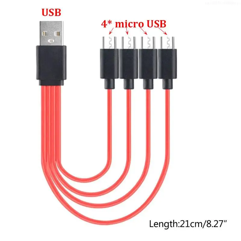 Micro USB Cable 4 in 1 Charging Cable Micro USB Adapter Cable Data Sync Micro USB Split Charging Cord For Android Phone