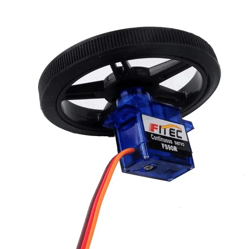 4-セット-feetech-fs90r-360-度連続回転マイクロ-rc-サーボ-6v-15kg-ホイール付き-arduino-microbit-ドローンアクセサリー用