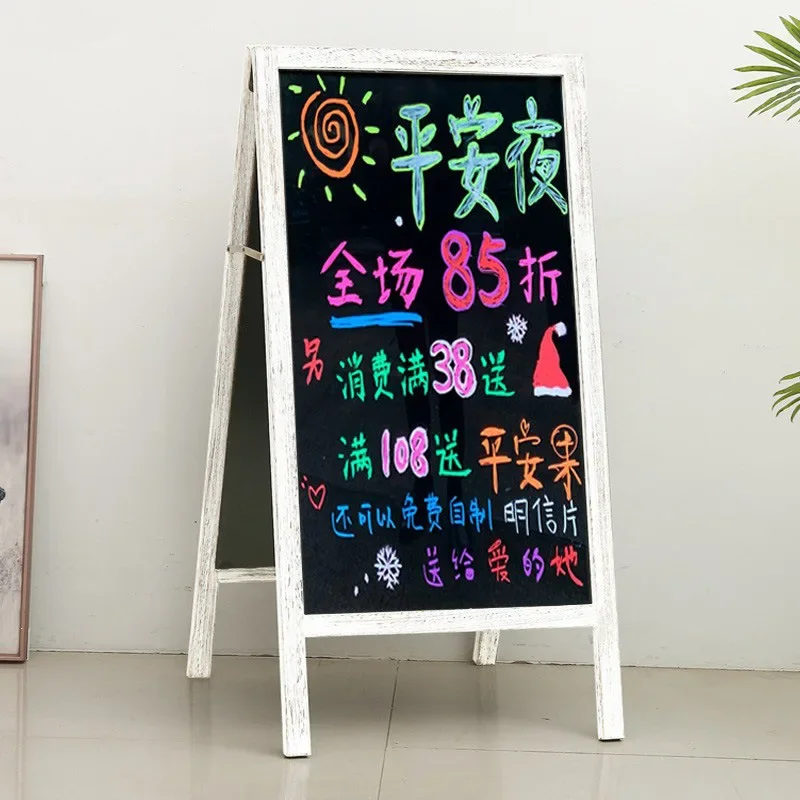 Double Sided Magnetic Small Blackboard Bracket Style Store Commercial Stall Billboard Display Board Children\'s Picture Board