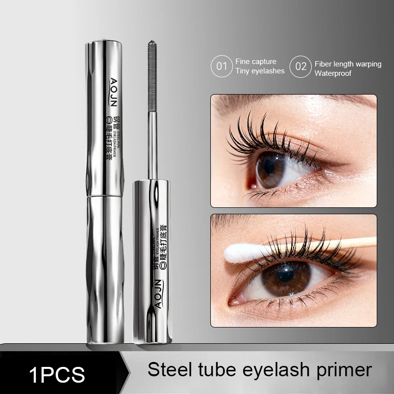 Mascara tube en acier, imperméable, allongeant et recourbé, formule volumisante pour cils solides, définis et brosse spirale tenue toute la journée