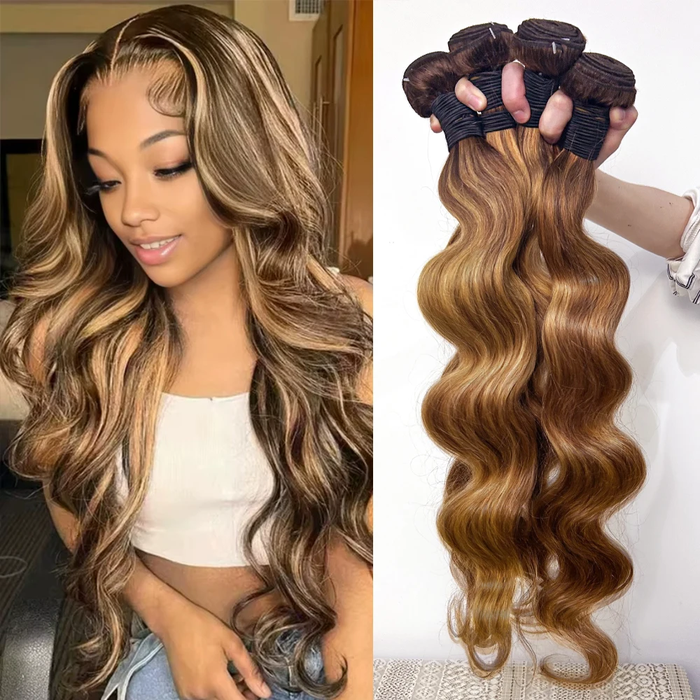 

Наборы волос для наращивания 30, 36, 38 дюймов: Омбре, волнистые пряди, 100% натуральные бразильские волосы, необработанные, класс 16А, распродажа