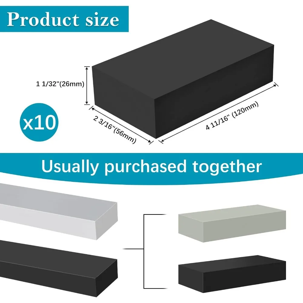 Stainless Steel Flat Handrail Extension Connectors, 10-Pack for Rectangular Top Cable Railing, High Strength Fittings