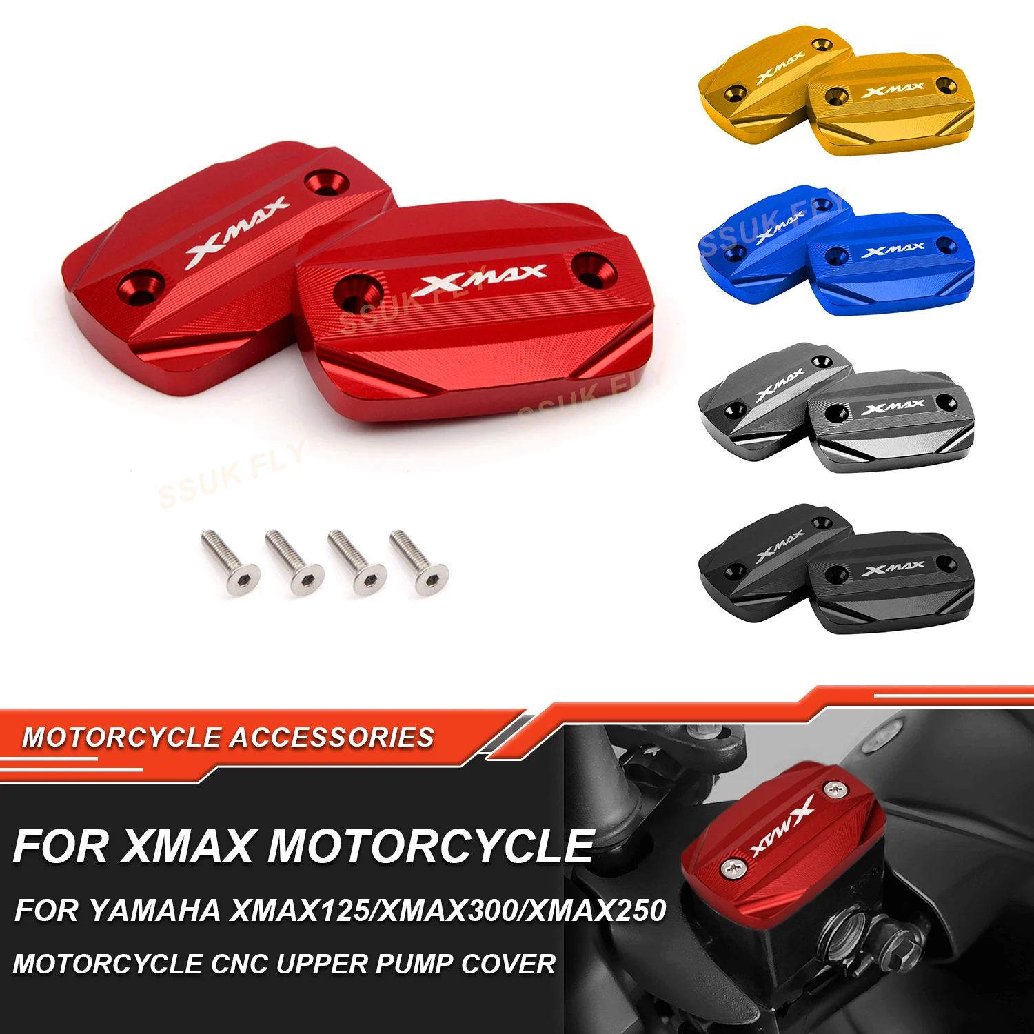 

Для YAMAHA XMAX125 XMAX300 XMAX250 Мотоцикл Верхняя крышка насоса с ЧПУ Тормозной масляный горшок Чашка главного цилиндра Модифицированная крышка