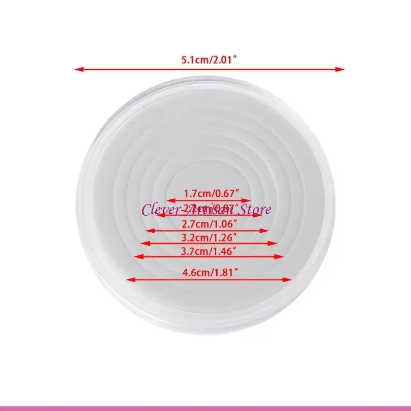 E06B Small Coin Storage Box Inner Pad Set Round Beauty Diamond Container