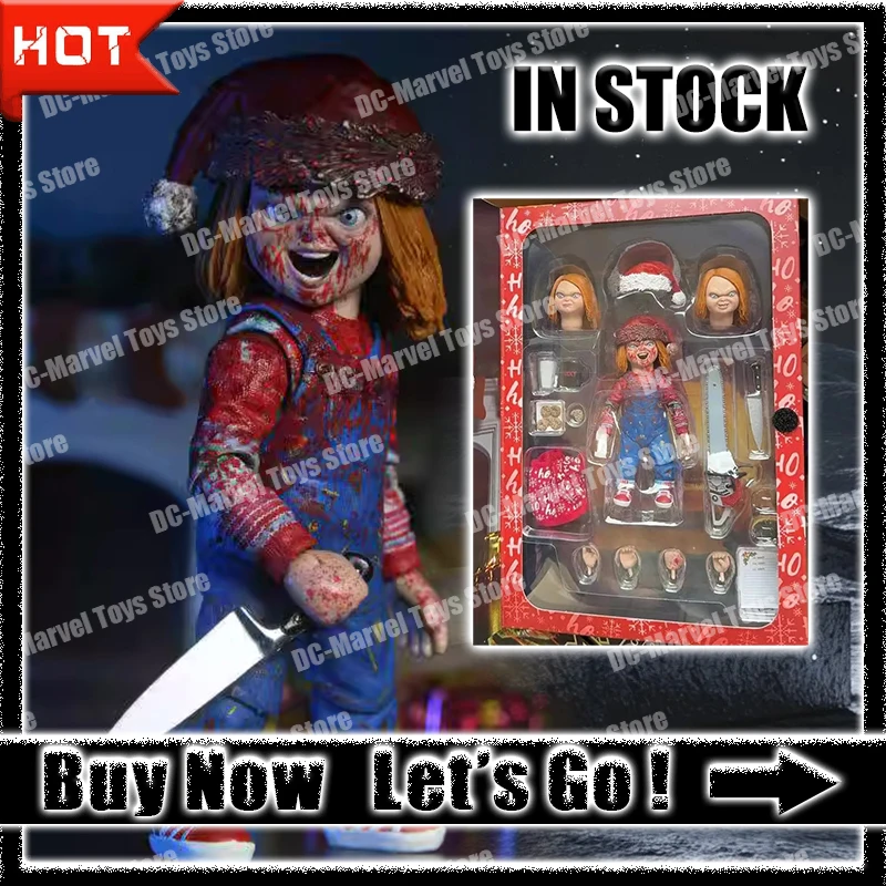 Original Neca 42995 Chucky Christmas Edition Pvc Anime Action Figure Toys Collectible Model Doll Joint Movable Kids Gifts Toys