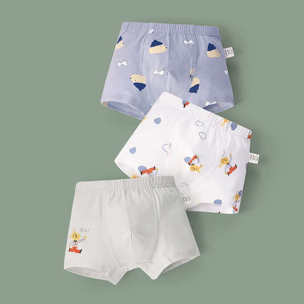 Kinder unterwäsche Flach winkel reine Baumwolle atmungsaktive koreanische Cartoon Druck Junge Dinosaurier Kinder Boxershorts