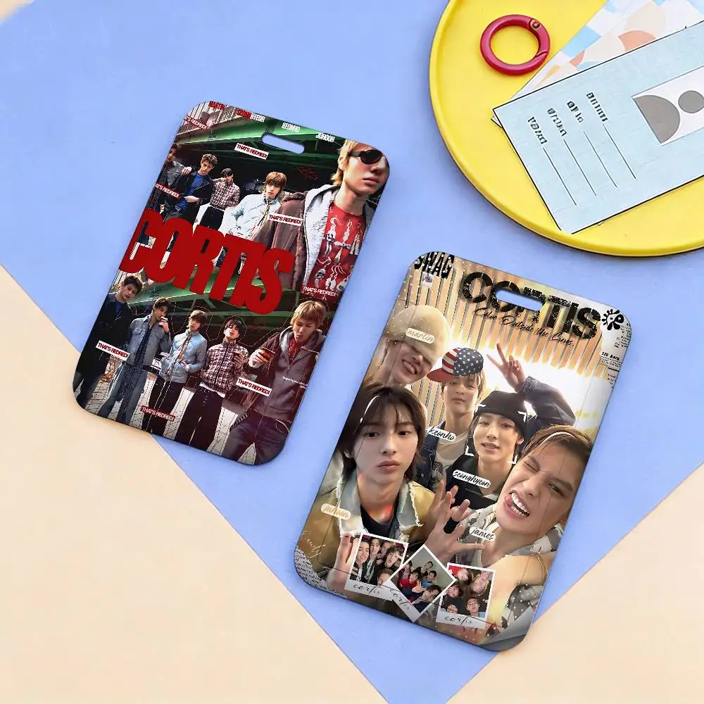 singer group C-CORTIS-S Kpop Music 1Pcs Work Name Card Holders Business Work Card ID Badge Lanyard Holder ID Business Case