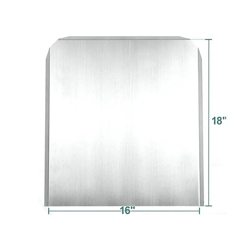 A23E-Firebacks For Fireplace Stainless Steel Fireback With Feet 16Inchx18inch Fireplace Heat Reflector Fireplace Back Plates