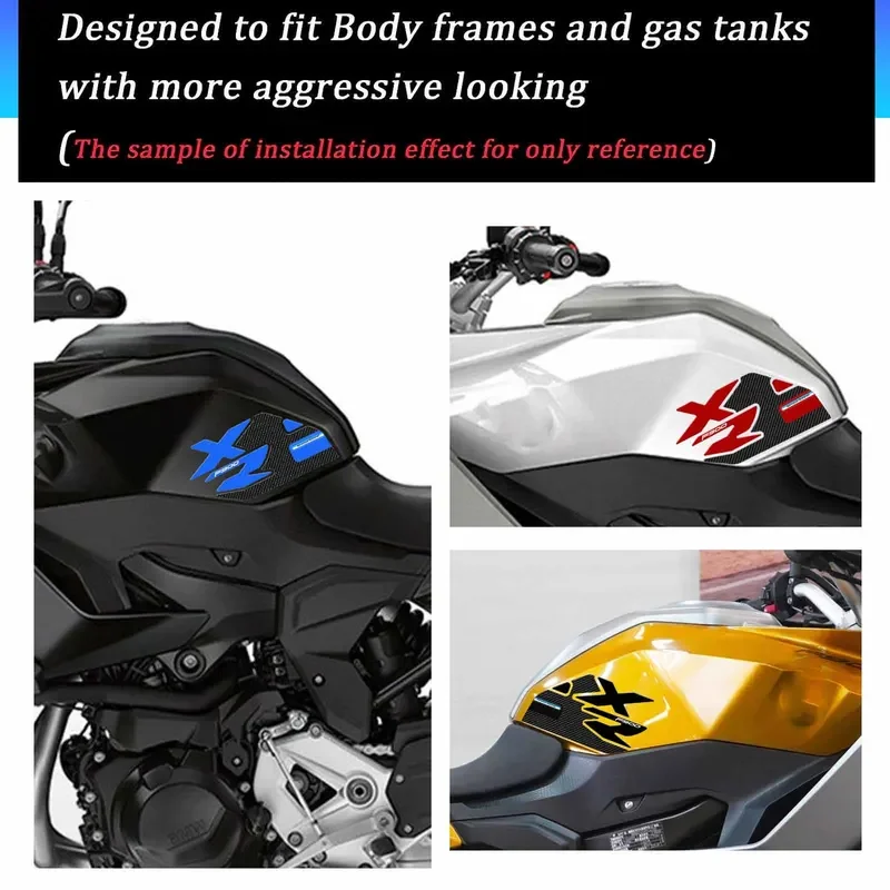 

For BMW F900XR 2020 2021 2022 2023 Motorcycle Anti Slip Fuel Oil Tank Pad Side Knee Grip Decal Protector Water Proof Sticke 3D