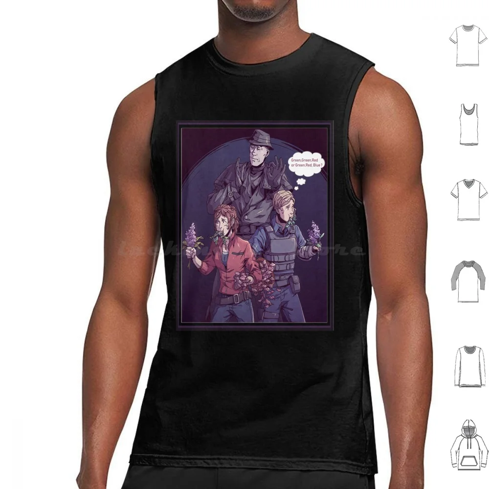 Herb By Herb Tank Tops Print Cotton 2 2 Remake 3 3 Remake Biohazard Chris Redfield Claire Redfield Leon S Kennedy