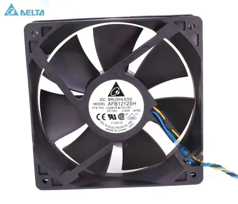 Pc Fan 120mm 12V for Delta AFB1212SH 1225 12025 120*120*25mm 0.80A Cooling Fan,4-Pin Pwm for Computer Cpu Server