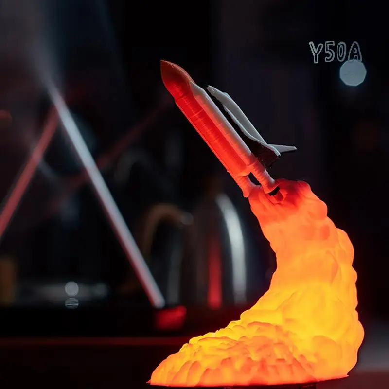 

Y50A-3D Настольная лампа с принтом космического корабля, прикроватная лампа, светодиодный ночник, рождественский подарок для любителей авиации