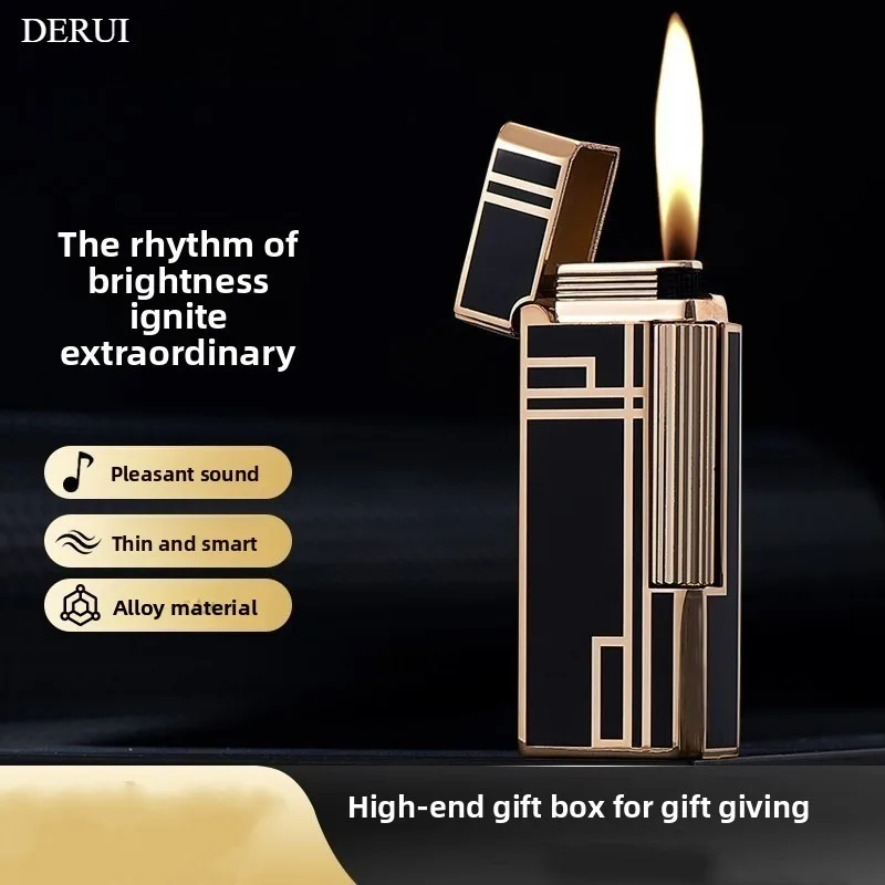 

Роскошная надувная газовая зажигалка с открытым пламенем, боковой шлифовальный круг, металлическая бутановая боковая скользящая поверхность, шлифовальный круг, зажигалка, подарок для мужчин