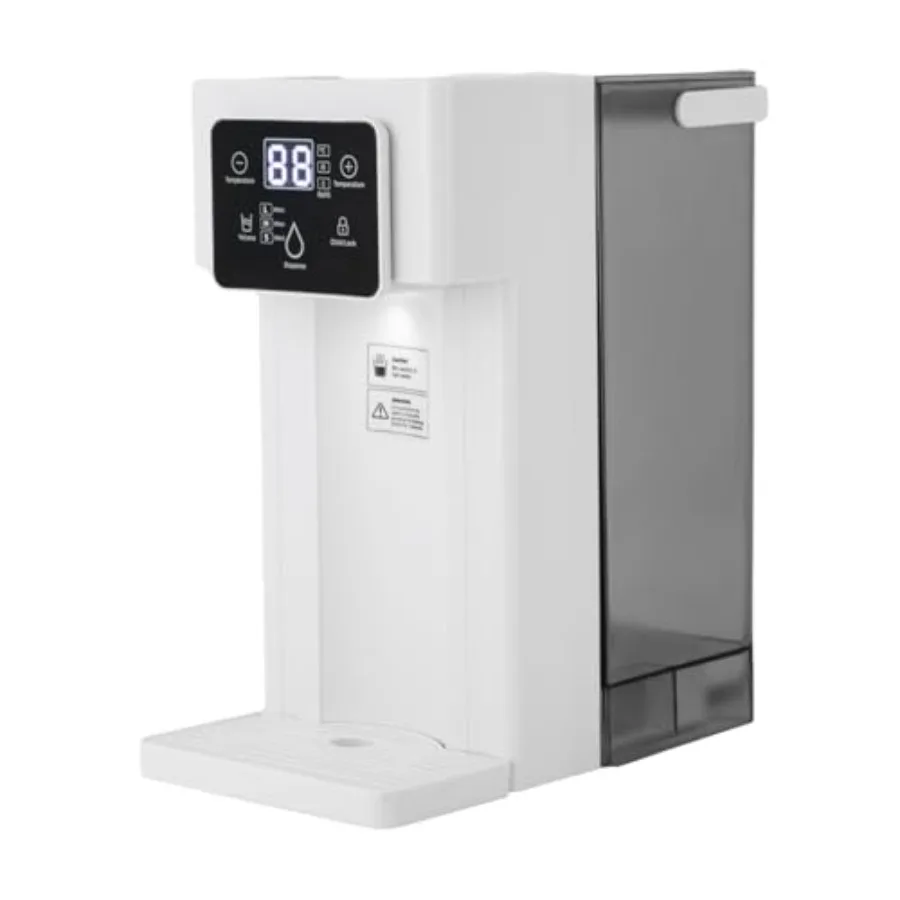 Instant Hot Water Dispenser 1500W Desktop with Safety Lock 3L Tank White for Quick Drinking Hot Water Heating