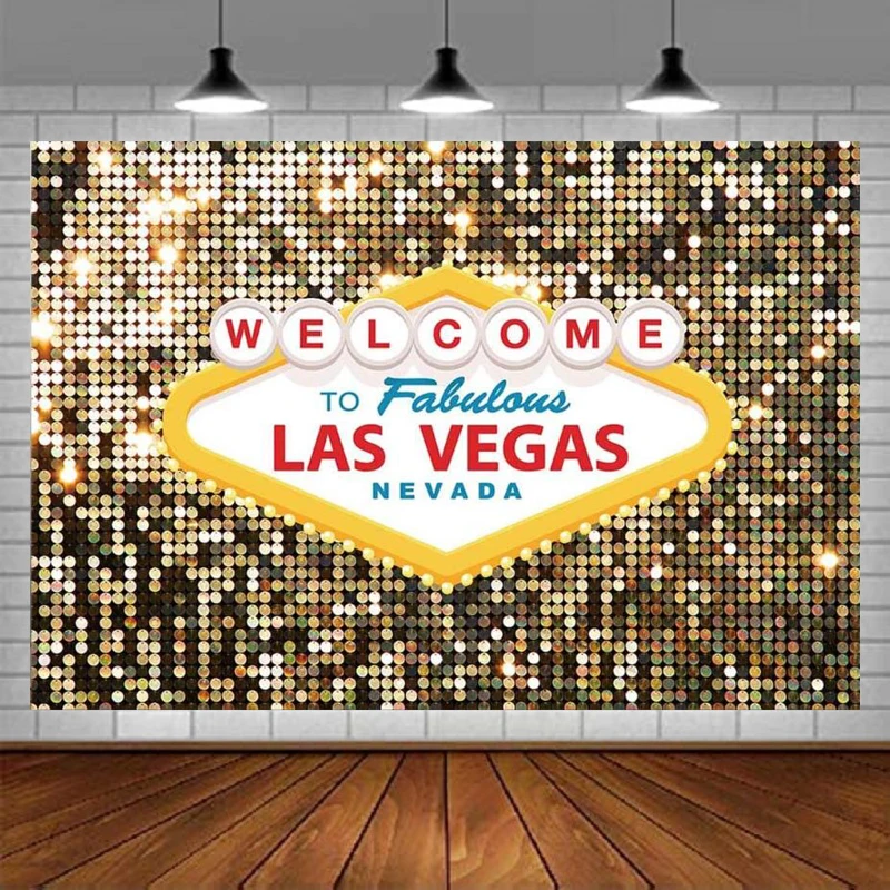 Welcome To Las Vegas Photo Background Fabulous Casino Poker Movie Themed Photography Backdrop Costume Dress-up Birthday Supplies
