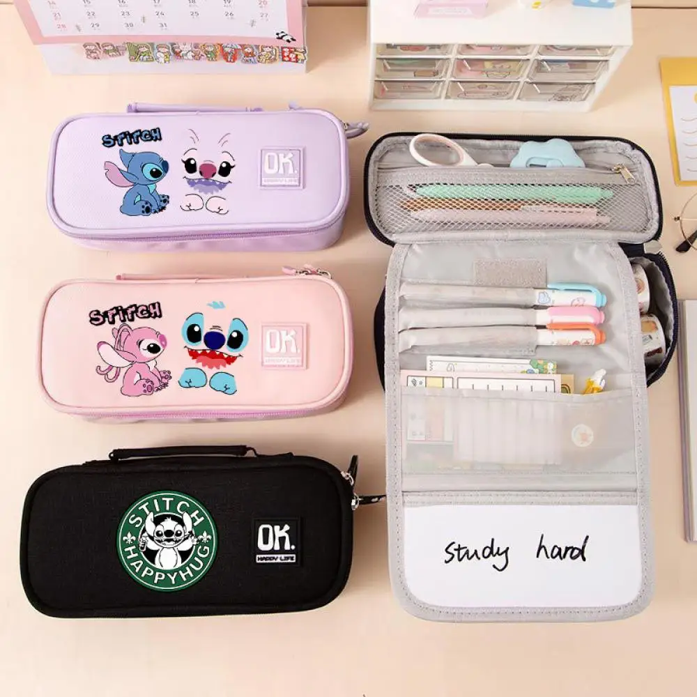 Kawaii Stitch Pencil Cases Large Capacity Pencil Bag Holder Box Student Stationery Gift for The Start of The School Season