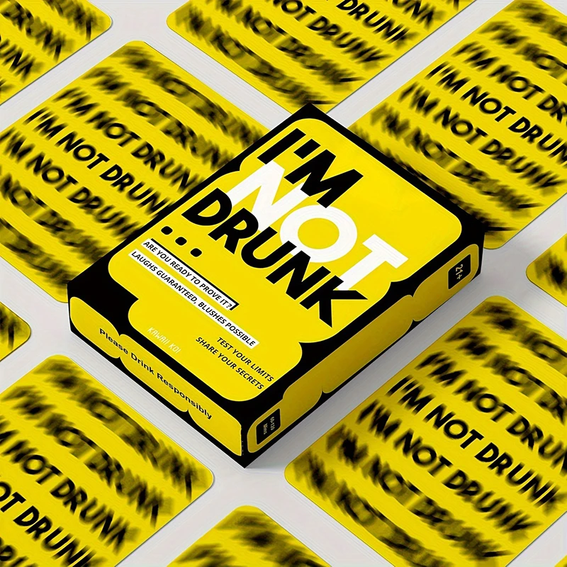 1box I‘M NOT DRUNK Card Games For Adults Fun Drinking Games For Game Night & Hen's Party Desktop Games Birthday Gift