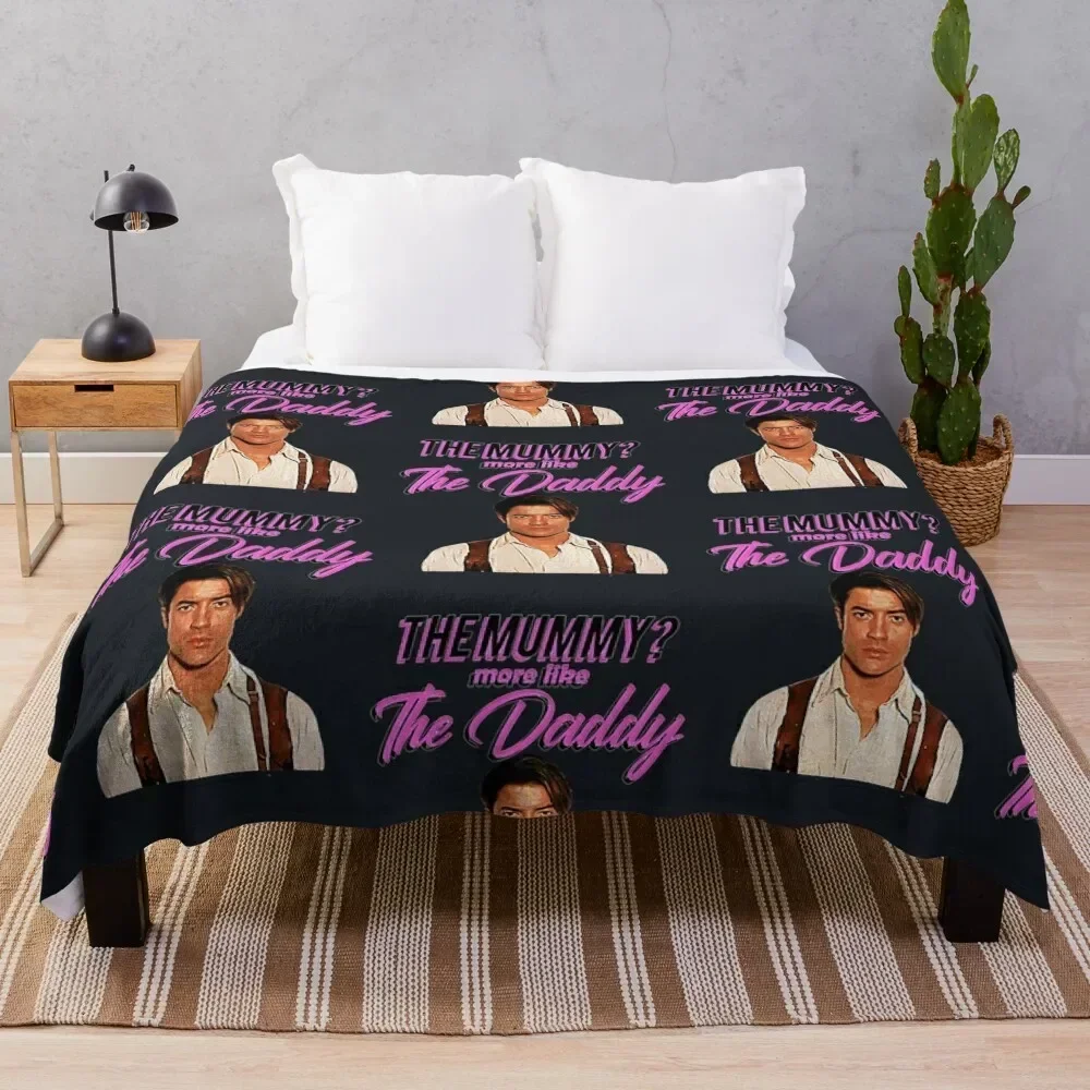 DADDY THE MUMMY T-Shirt Throw Blanket Soft Big Flannels Flannel Fabric Blankets