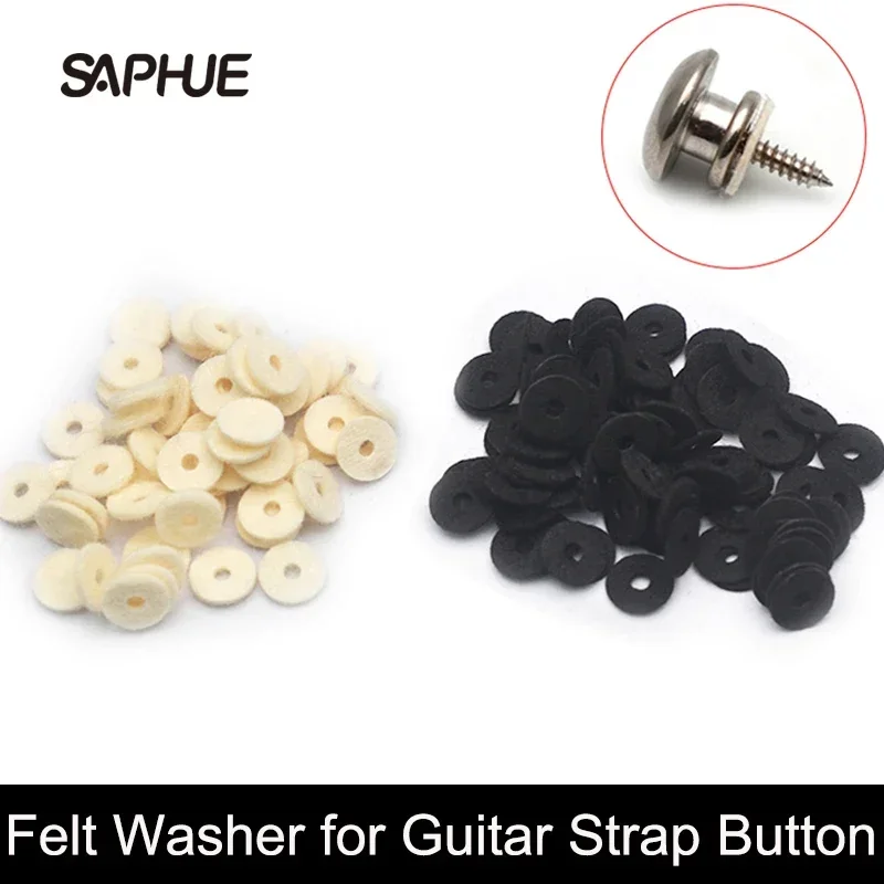 120Pcs Felt Washer for Guitar Strap Button Installing 11-3x1MM Button Shim Black/Cream