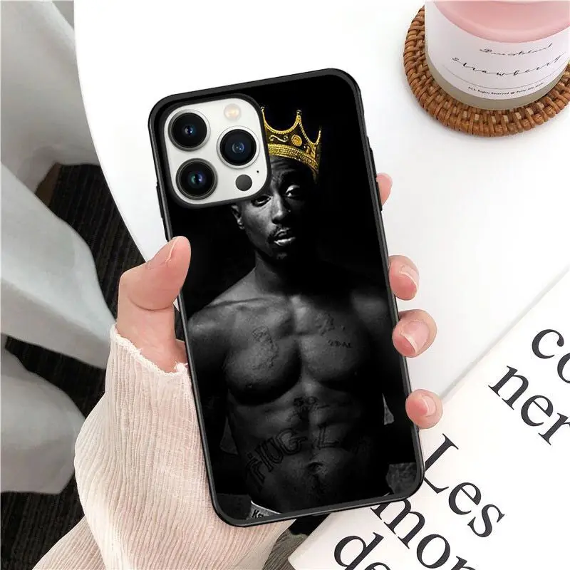 soft funda 2Pac Tupac Phone Cover For iphone 15pro 14pro 11pro 12 13pro xs max 7 8 SE 2020 XR 12mini 15plus 13mini Coque Cases