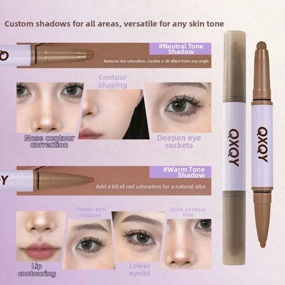 Shaping Double Headed Contour Pen Grooming Face Facial Contour Makeup Pen Nose Shadow Stereoscopic Modify The Jawline