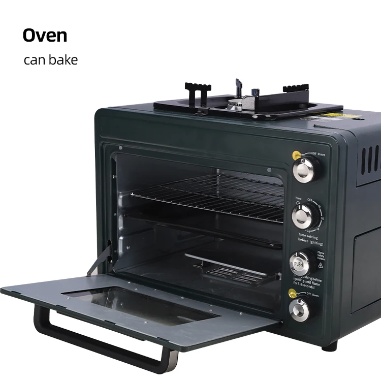 Ultralight Outdoor Double Burner Gas Oven Folding Double Camping Stove