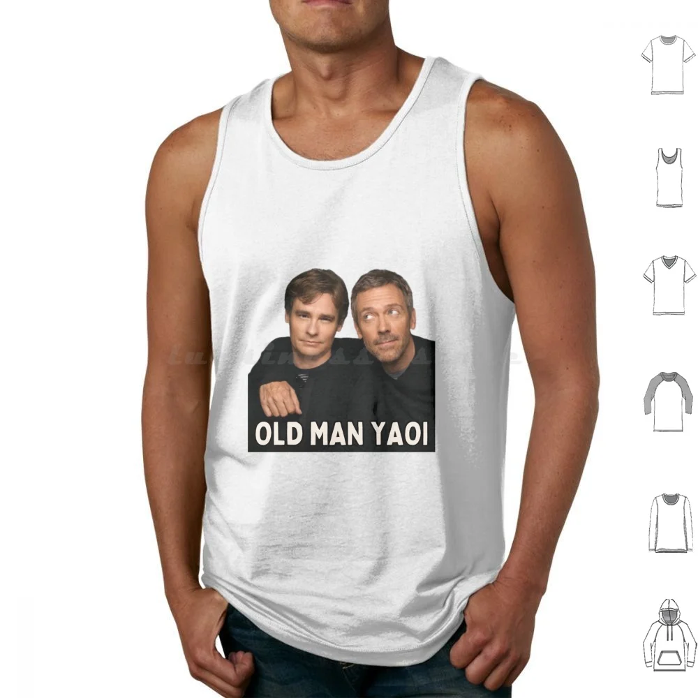 

Майка для пожилых Yaoi House X с принтом, хлопковый домик Md Dr House, доктор Джеймс Хилсон, для пожилых людей, домик яои Грегори, хуг-Лори