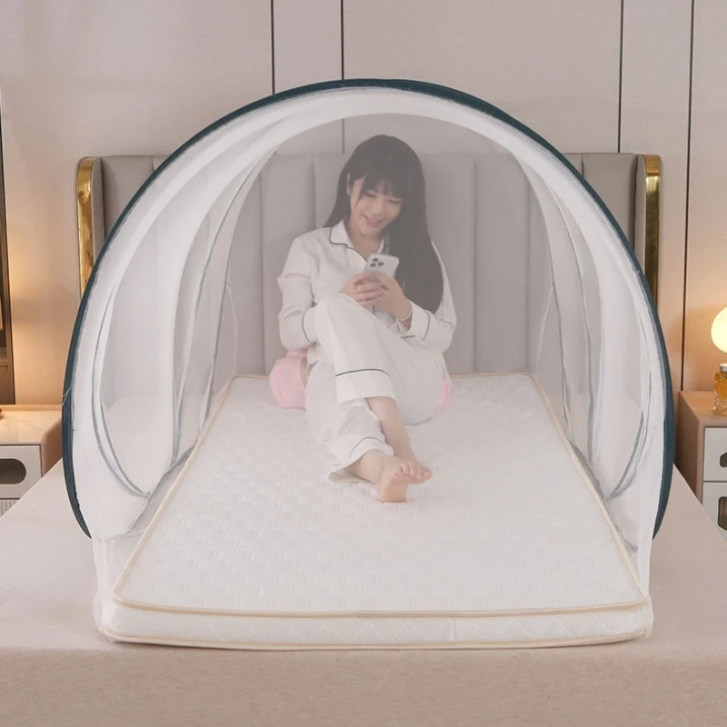 Mosquito Net For Trips Anti Mosquito For Girl Single Bed Folding Portable Adjustable Luxury Mosquito Net For Bed With Zipper.