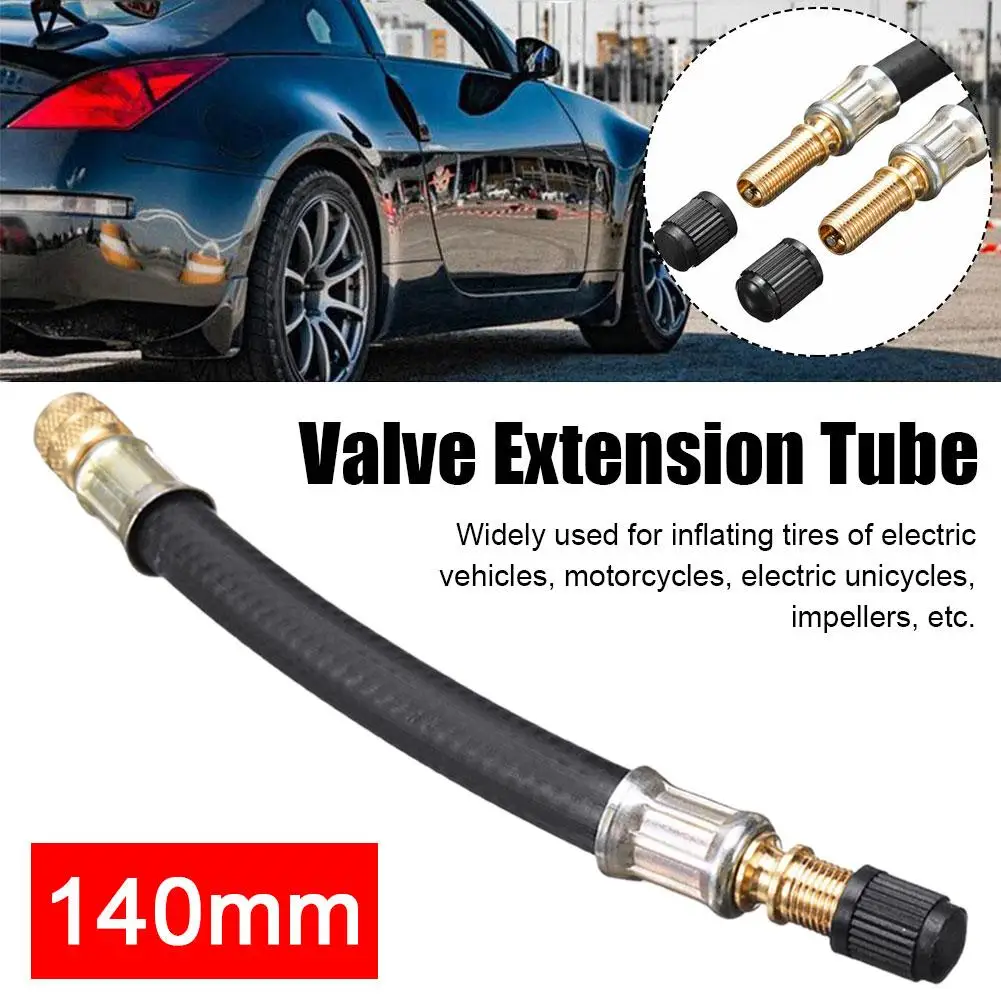 1PCS Flexible Hose Tire Valve Inflatable Rubber Hose Steel Wire Car Wheels Tyre Valve Stems Extensions Tube Adapter