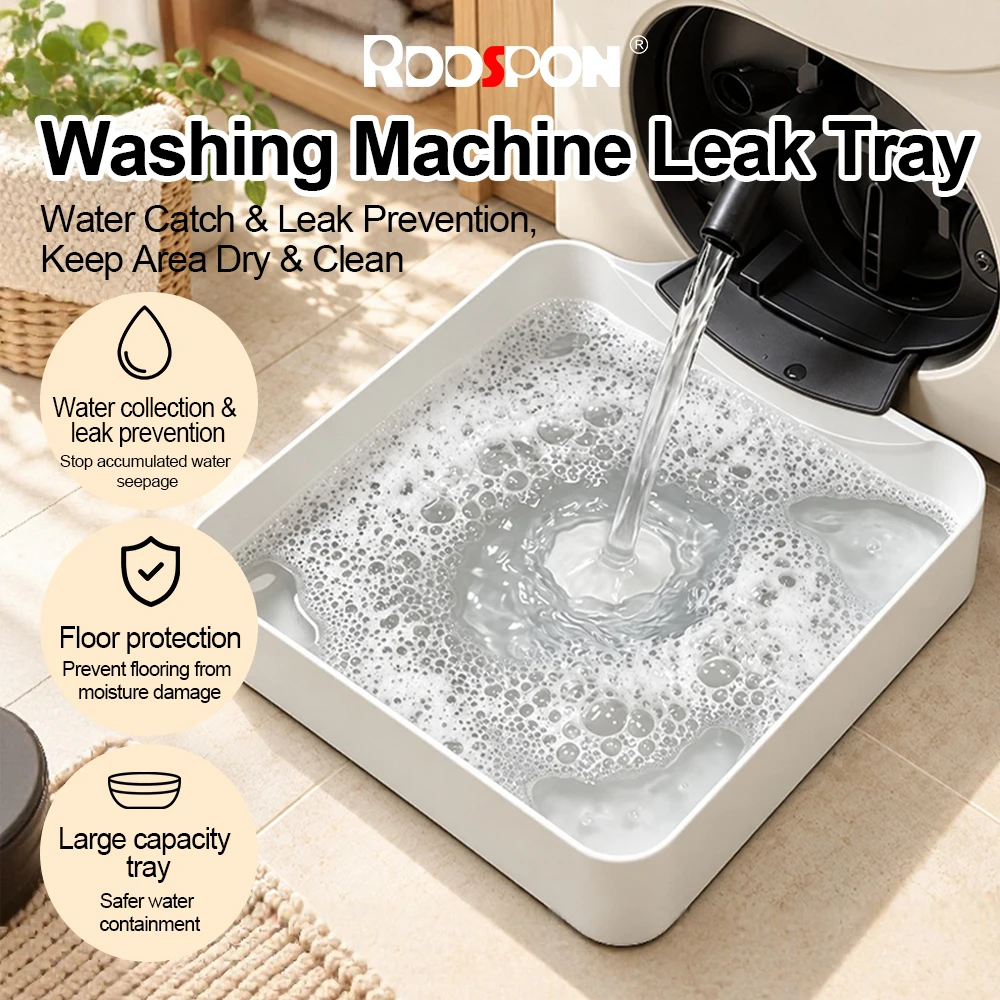 1Pc Washing Machine Drain Water Collection Tray For Front Load Washer Cleaning Catch Box Collection Pan Overflow Prevention Tool