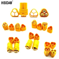 MIBIDAO 20/10/5/2/1 Pairs 3.5mm MT60 Connector Plug Adapter 3-pin Bullet Plug For RC Model Battery Control Parts ESC Motor