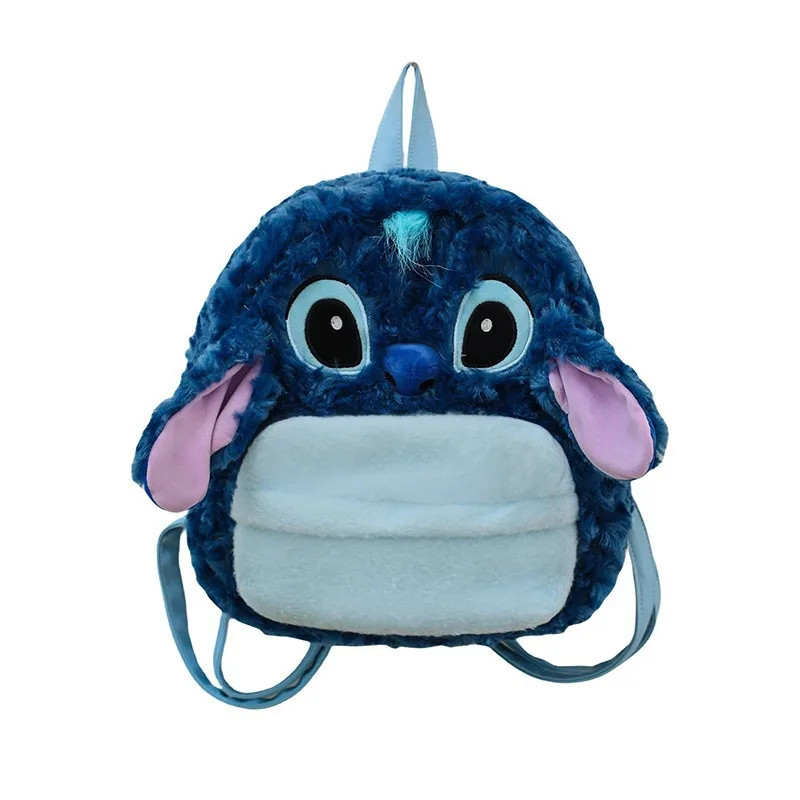 

Stitch Plush Backpack, Cute Cherry Blossom Rose Floral Student Bag with Doll Pocket Storage New Arrival