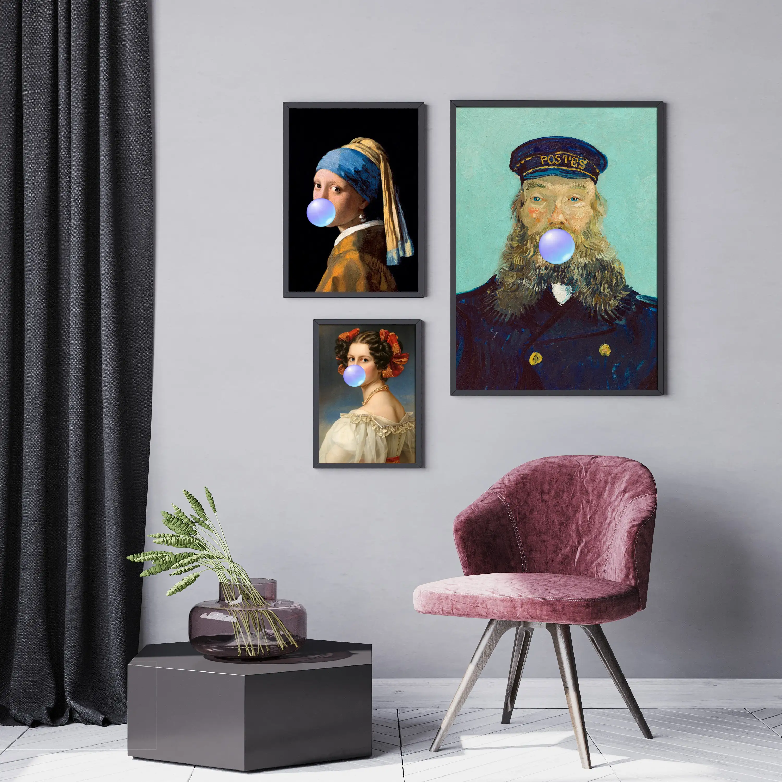 Funny portrait Postman Joseph Roulin Wall Art Canvas Painting Print Vintage Altered  Home Decor Picture For Living Room