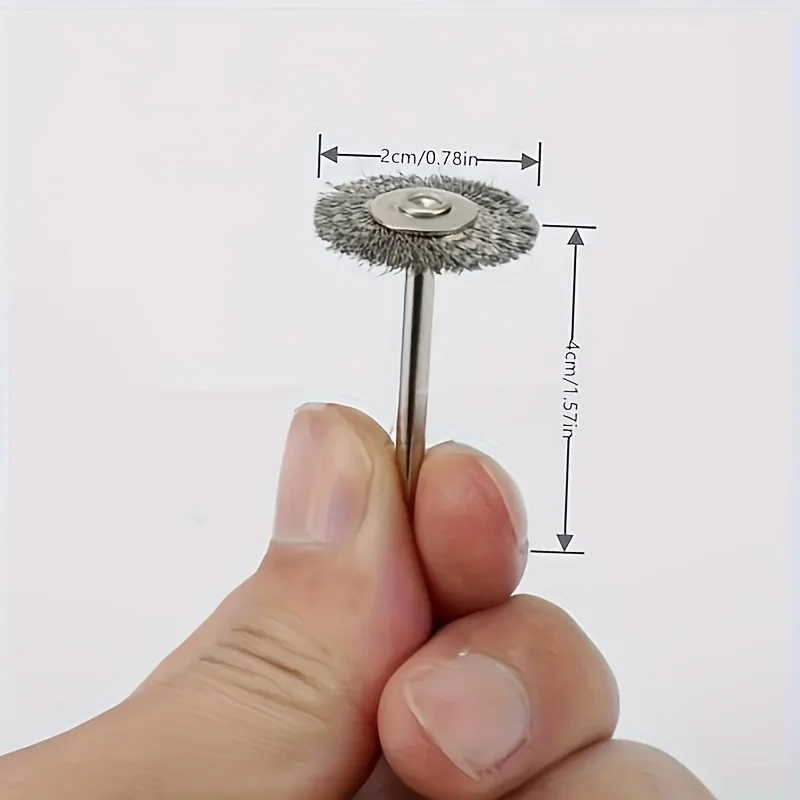 10Pcs Dremel Accessories 22mm Steel Rotary Brush Dremel Wire Wheel Brushes for Grinder Rotary Tool for Mini Drill Polishing