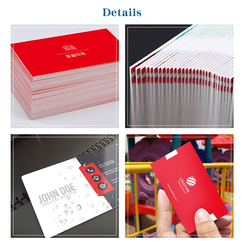 FreePrinting 100pc/200pc/500pc/1000pcs Paper Business Card 300gsm paper cards with Custom logo printing Membership Card 90*54mm