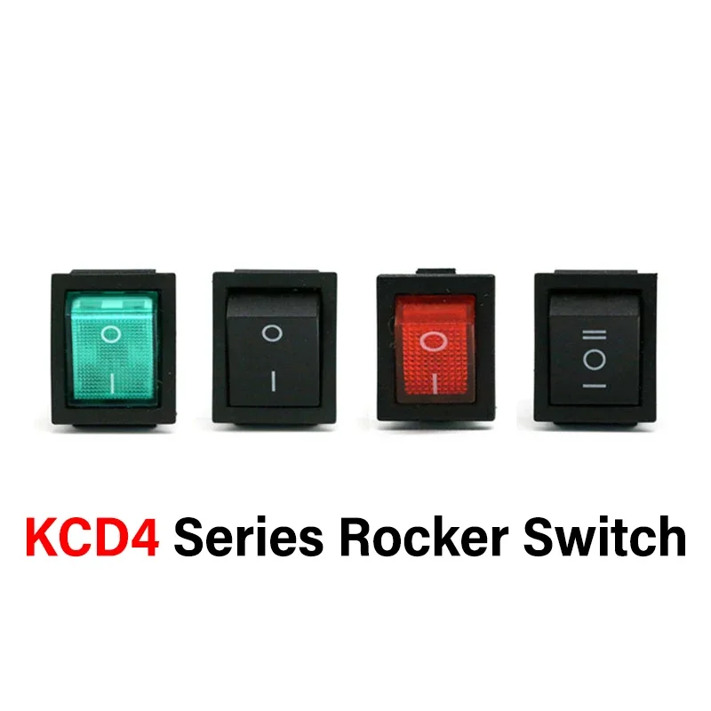 1/5pcs KCD4 Rocker Switch ON-OFF/ON 2/3 Position 4/6PIN Electrical equipment With Light 16A 250V/20A 125VAC Power Switches