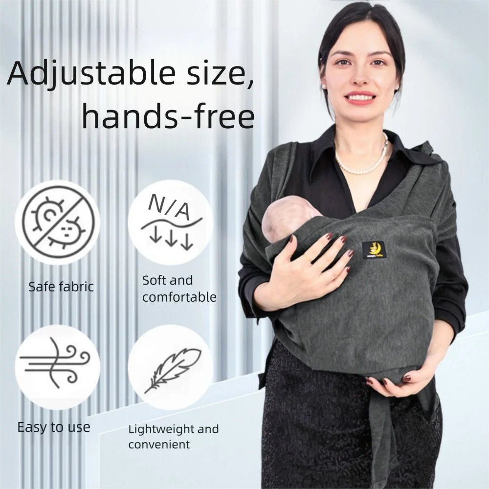 

Soft Korea Style Baby Wrap Carrier Breathable Adjustable Newborn Sling Multi-Functional Hands Free Infant Carrier Belt Going Out