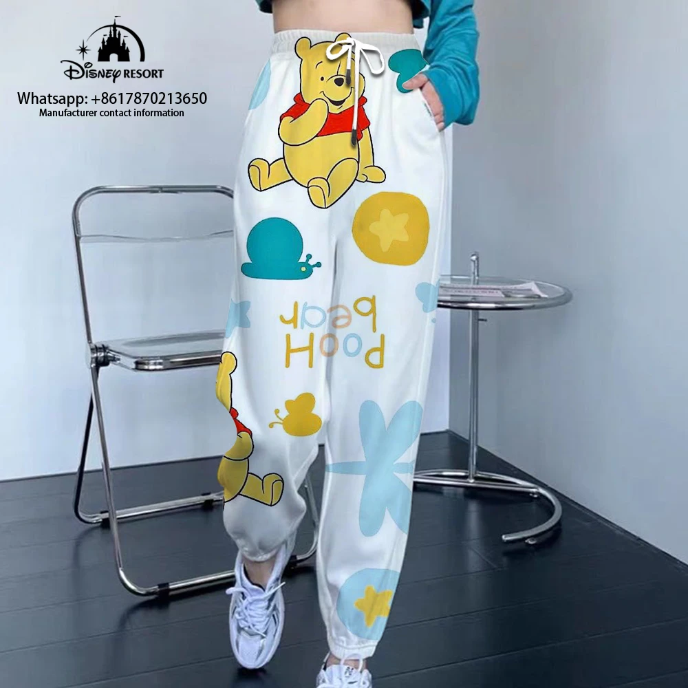 Disney Brand Autumn New Women's Fashion Casual Ninth Pants Sweatpants Street Style Small Feet All-match Unisex Sweatpants