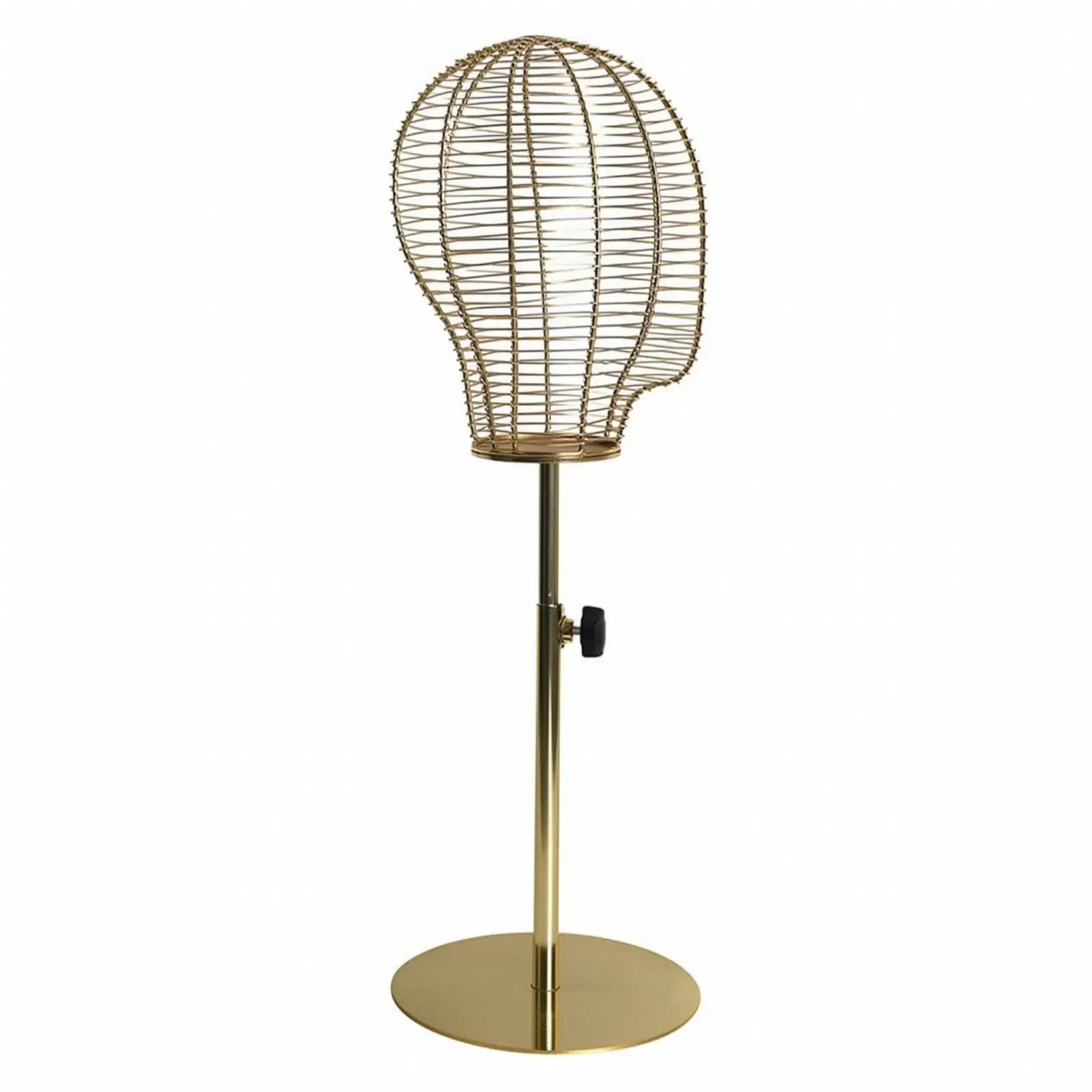 Freestanding Headwear Display Fixture with Wire Cage Design for Hat Storage and Showcase in Studio