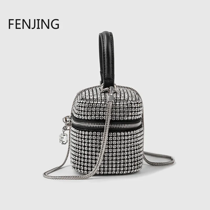 2023 Diamond Evening Bag Women\'s Bags New Female Crossbody Bag Small Ladies Design Square Handbag Luxury Designer Bag Woman