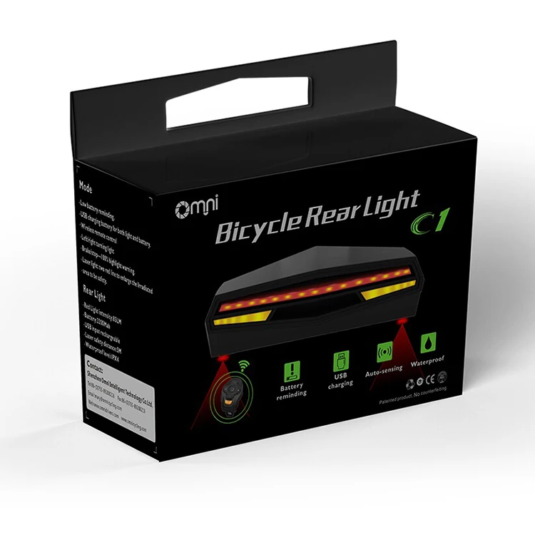 

Задний фонарь велосипеда с дистанционным управлением и водонепроницаемостью