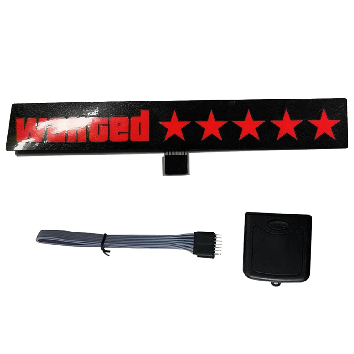 Windshield Electric 5Stars Wanted Car LED Window Stickers Red Light Up for JDM Glow Panel Decoration Accessories