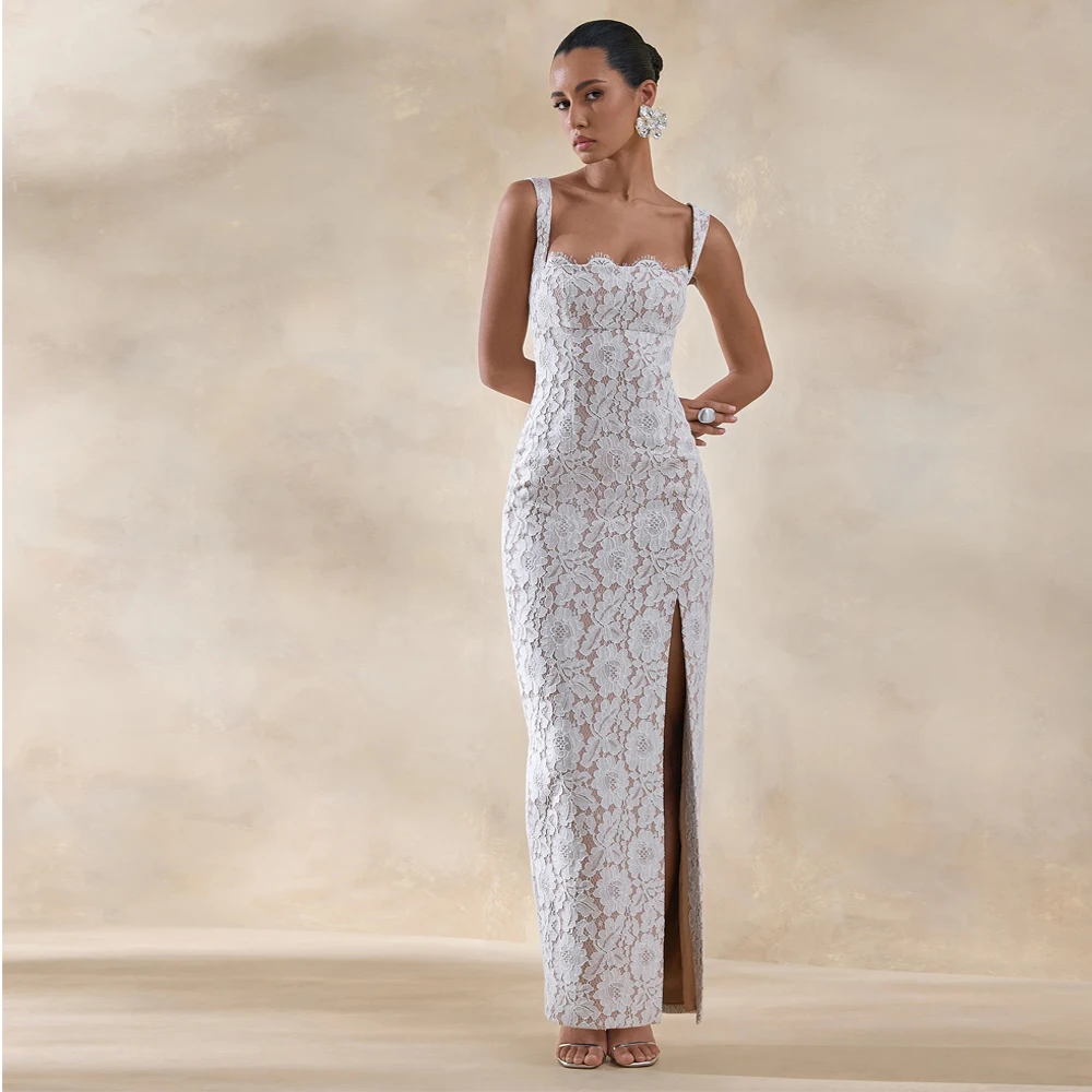 Wide Straps Sleeveless A-Line Women Wedding Dresses Elegant Mermaid Bridal Gowns Banquet Vestidos De Fiesta Elegantes Customized