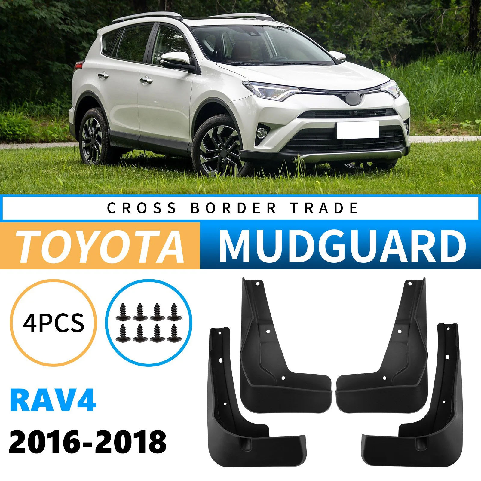 

Car Mud Guards Protectors Mud Flaps for Toyota RAV4 2016-2018 Vehicles Mudguards